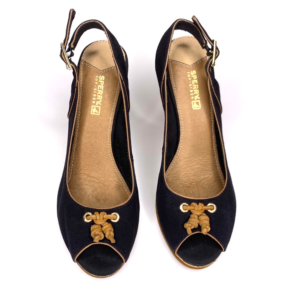 Sperry Top-Sider Mabel Canvas Slingback Cork Wedge